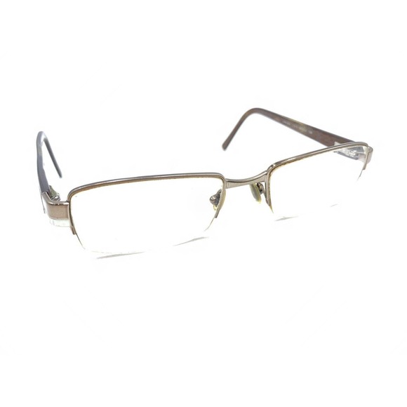 Prada VPR 60H 7BP-1O1 Brown Bronze Half Rim Eyeglasses Frames 51-18 135 Italy - Picture 1 of 12